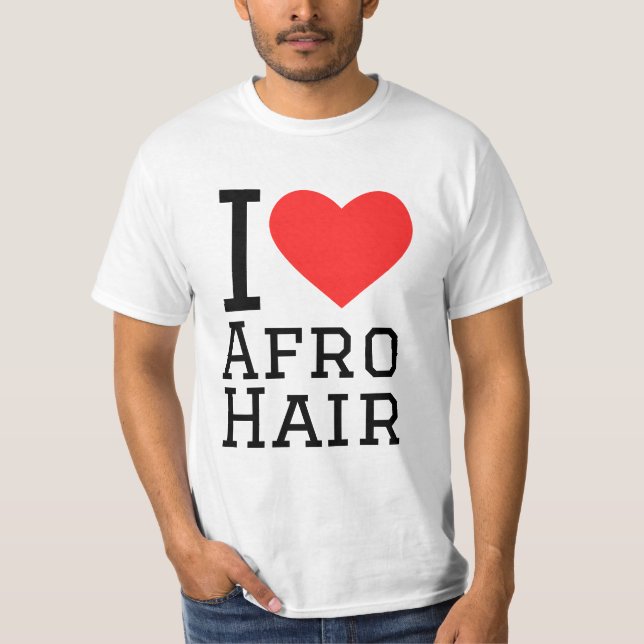 Jag älskar Afro-hår  T Shirt (Framsida)