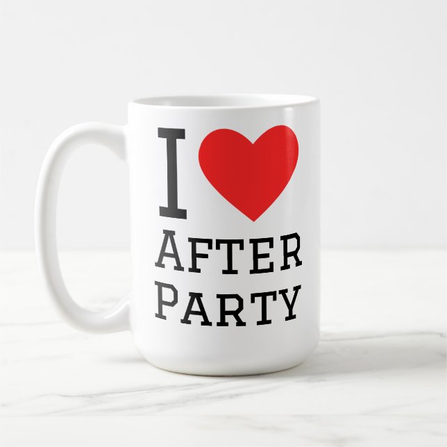 jag älskar after party kaffemugg (Vänster)