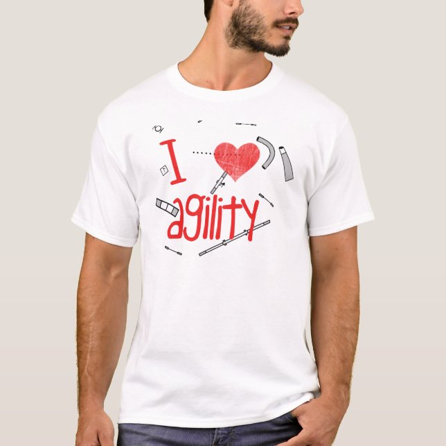 Jag älskar Agility T-shirt (Framsida)