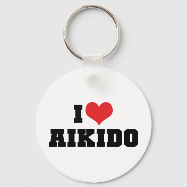 Jag älskar Aikido Nyckelring (Framsida)