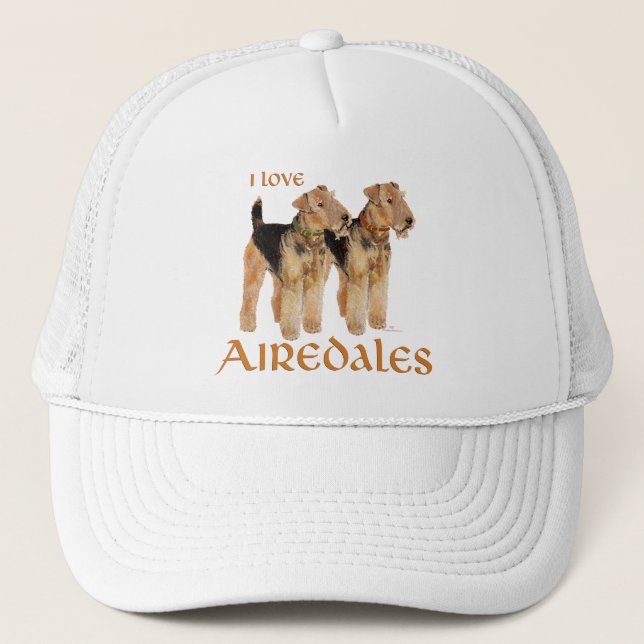 Jag älskar airedale terrier keps (Framsida)