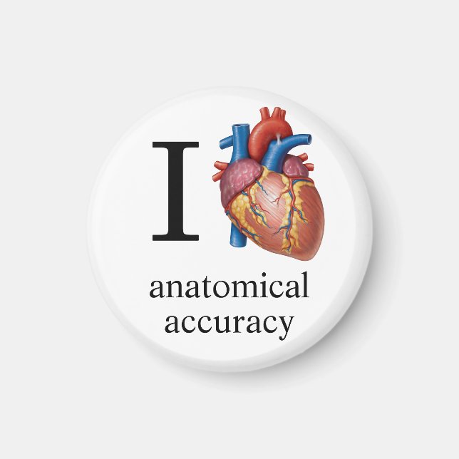 Jag älskar {äkta hjärta] Anatomisk noggrannhet - F Magnet (Framsidan)