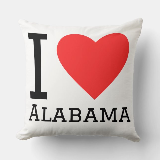 Jag älskar alabama kudde (Framsida)