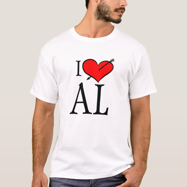 Jag älskar Alabama Tee Shirt (Framsida)