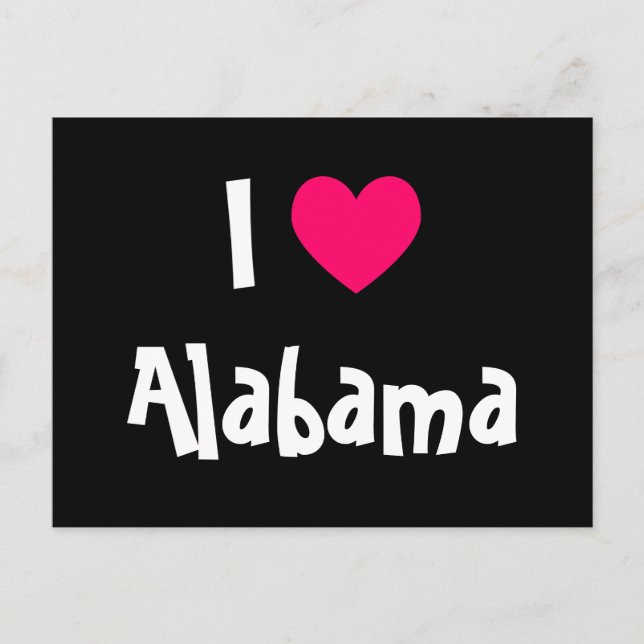 Jag älskar Alabama Vykort (Framsida)