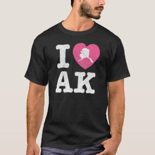 Jag älskar Alaska Alaskas vilda djur Aurora Boreal T Shirt