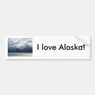 Jag älskar Alaska! Bildekal