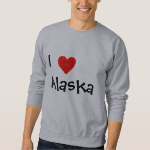 Jag älskar Alaska Lång Ärmad Tröja