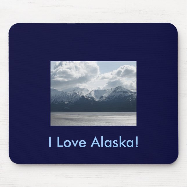 Jag älskar Alaska! Mousepad Musmatta (Framsidan)