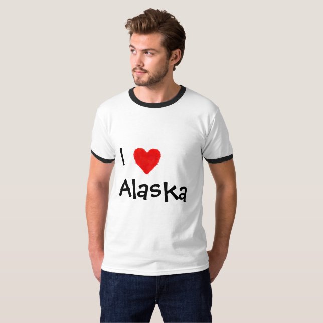 Jag älskar Alaska T Shirt (Hel framsida)