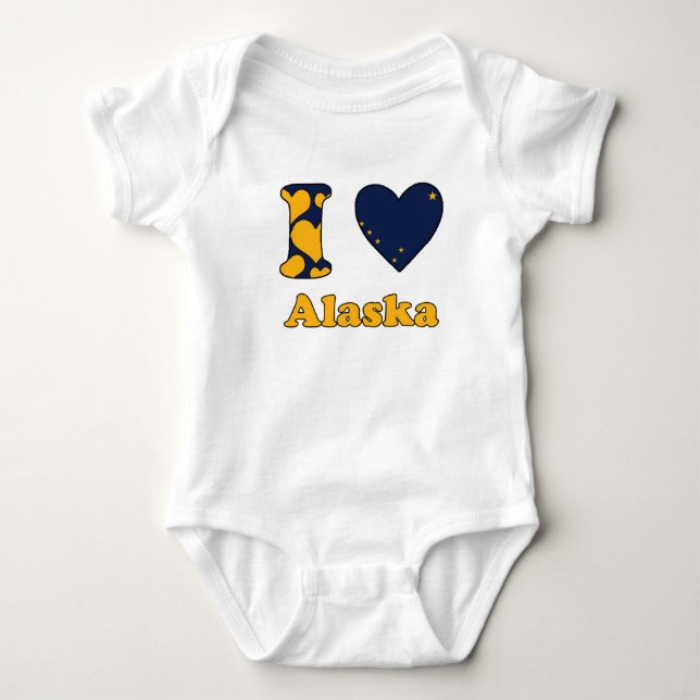 Jag älskar Alaska T Shirt (Framsida)