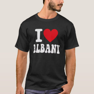 Jag älskar Albany California Hjärt Souvenir CA Sta T Shirt