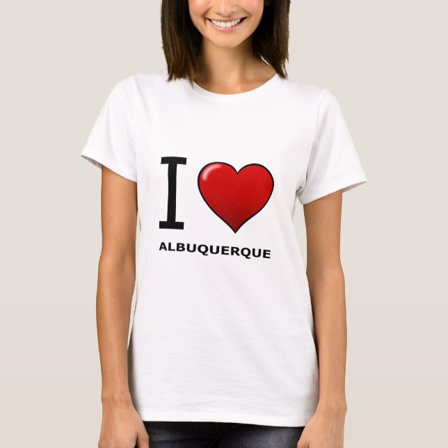 JAG ÄLSKAR ALBUQUERQUE, NY NM - - Mexico Tee Shirt (Framsida)