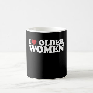 Jag älskar äldre kvinnor jag älskar Groovy Kaffemugg