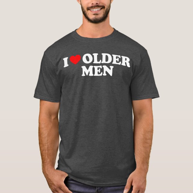 Jag älskar äldre män present t shirt (Framsida)