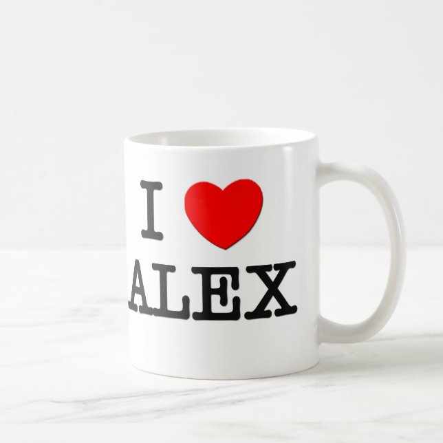 Jag älskar Alex Kaffemugg (Höger)