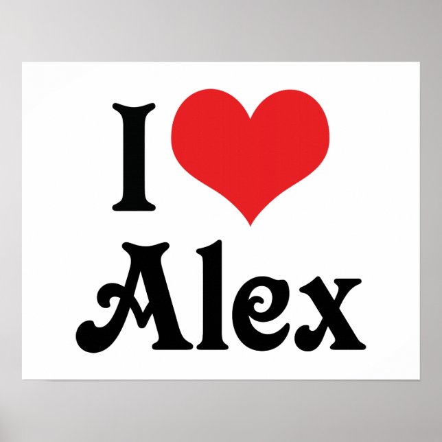 Jag älskar Alex Poster (Framsidan)