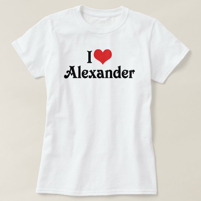 Jag älskar Alexander Tee (Design framsida)