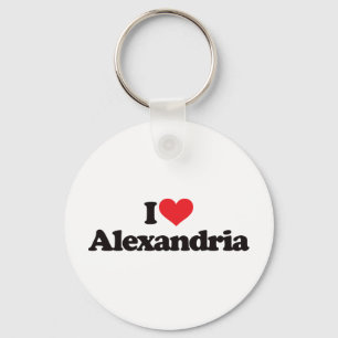 Jag älskar Alexandria Nyckelring