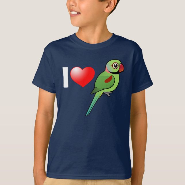 Jag älskar Alexandrineparakiter Tee (Framsida)