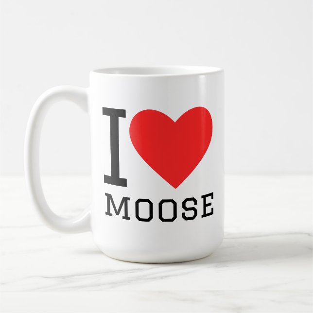 Jag älskar älg kaffemugg (Vänster)