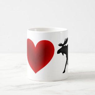 Jag älskar älg kaffemugg
