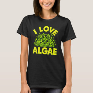 Jag älskar algbiologi kiselalger grön damm organis t shirt