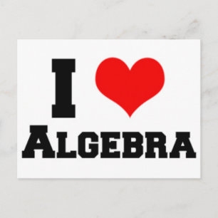JAG ÄLSKAR ALGEBRA VYKORT