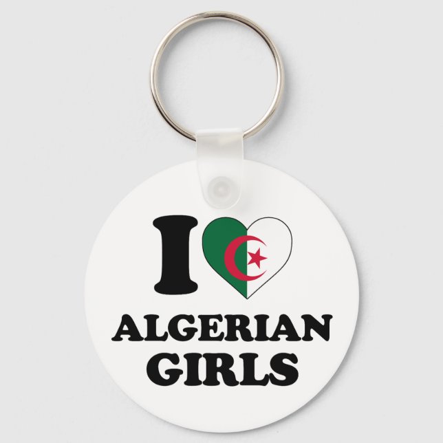 Jag älskar algeriska flickor nyckelring (Framsida)