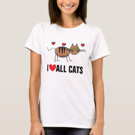 Jag älskar alla katter T-shirt