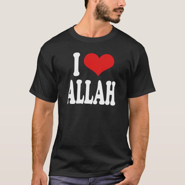 Jag älskar Allah T-shirt (Framsida)