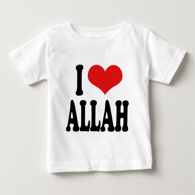 Jag älskar Allah Tee Shirt (Framsida)
