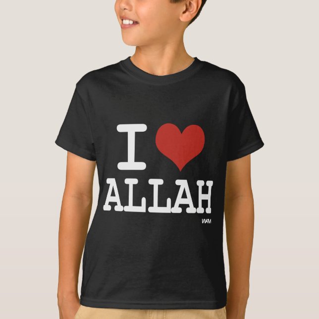 Jag älskar Allah Tee Shirt (Framsida)