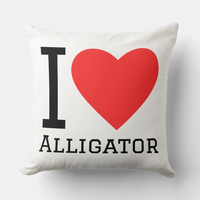 Jag älskar alligator  kudde (Framsida)