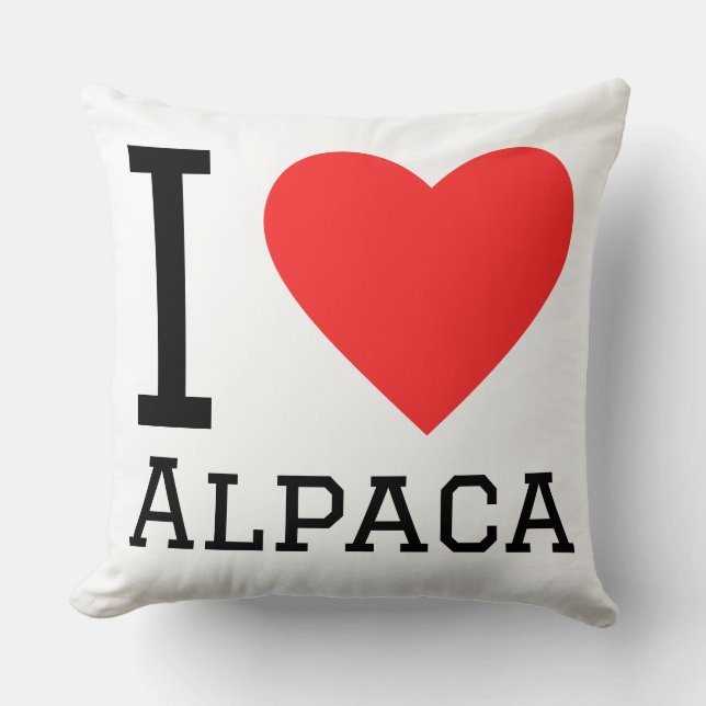 Jag älskar alpaca kudde (Framsida)