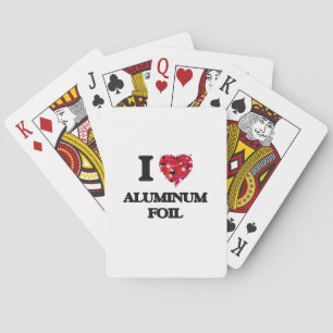 Jag älskar aluminium omkullkastar kortlek