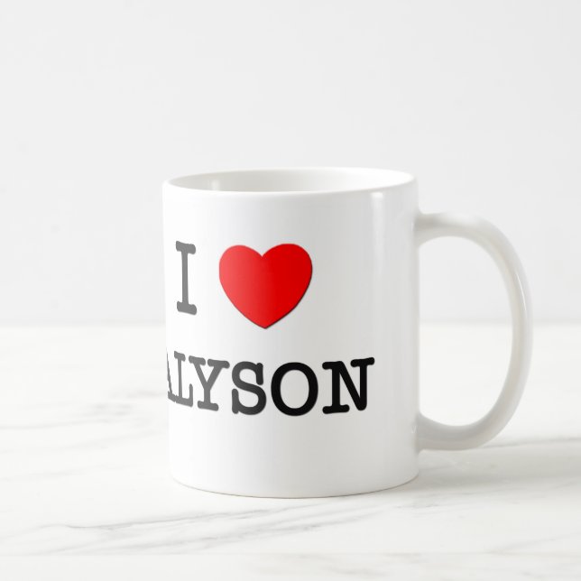 Jag älskar Alyson Kaffemugg (Höger)