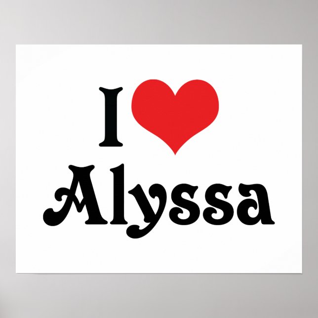 Jag älskar Alyssa Poster (Framsidan)