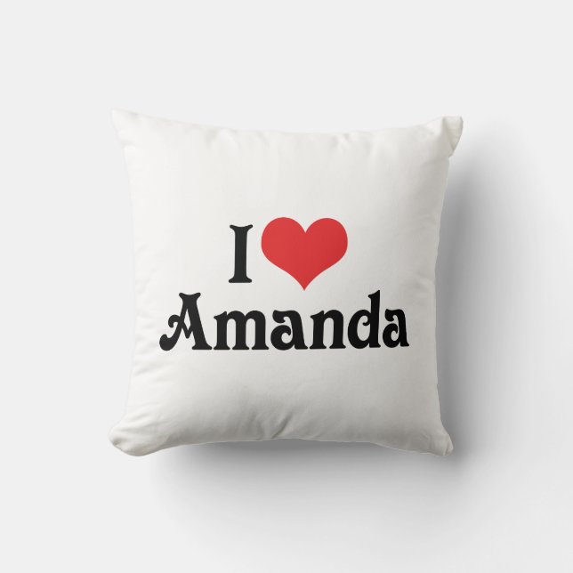 Jag älskar Amanda Kudde (Framsida)