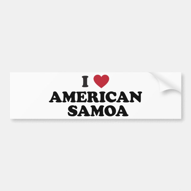 Jag älskar American Samoa Bildekal (Framsidan)