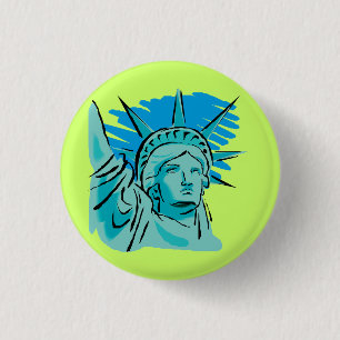 Jag älskar Amerika - frihetsgudinnan New York USA Knapp