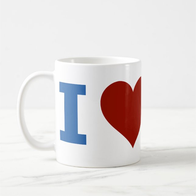 Jag älskar Amerika Kaffemugg (Vänster)