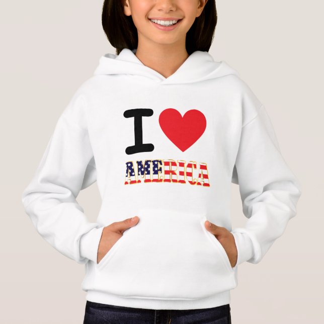 Jag älskar Amerika T Shirt (Framsida)