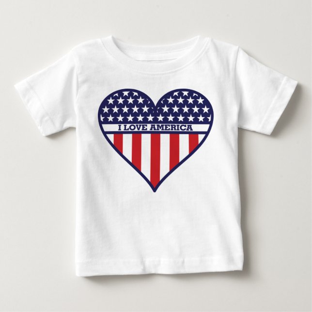 Jag älskar Amerika Tee (Framsida)
