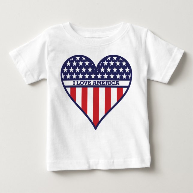 Jag älskar Amerika Tee Shirt (Framsida)