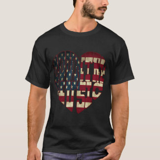 Jag älskar amerikansk countrymusik patriotisk skjo t shirt