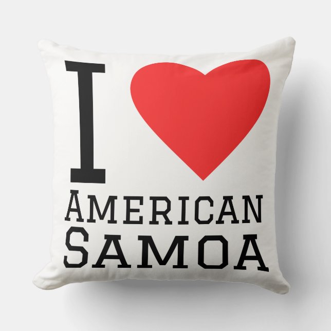 Jag älskar Amerikanska Samoa  Kudde (Framsida)