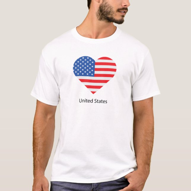 Jag älskar Amerikas förenta stater T Shirt (Framsida)