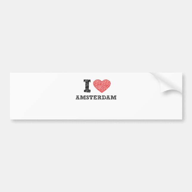 Jag älskar Amsterdam Bildekal (Framsidan)