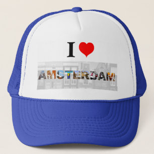Jag älskar Amsterdam Holland som hjärta reser fo Keps